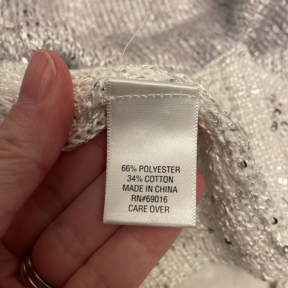 Laura Ashley Blue Ombré Sequined Cardigan - Picture 5 of 6